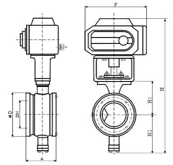 SUS316 High Quality Wafer Series Electric Regulating Ball Valve