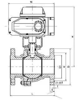 Stainless Steel Flange Electrical Control Ball Valve