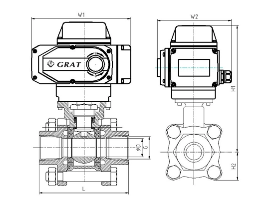 Pn64 Butt Welding Electric Ball Valve