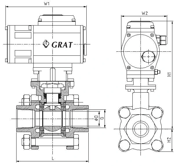 3 PC 2 Inch Electric Water Flow Control Ball Valve