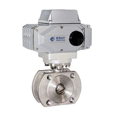 스테인리스 스틸 AC220V 전기 비율 제어 밸브 PTFE 밀폐 플랜지 연결