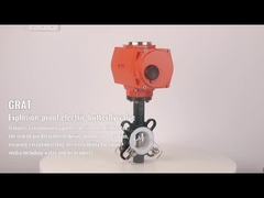 출구 II Bt4 폭발 방지 전기 작동 나비 밸브 IP68 저압