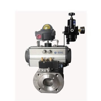 Dn15 - Dn600 Pneumatic Ball Valve 스테인리스 스틸 V 크치 볼 제어 밸브