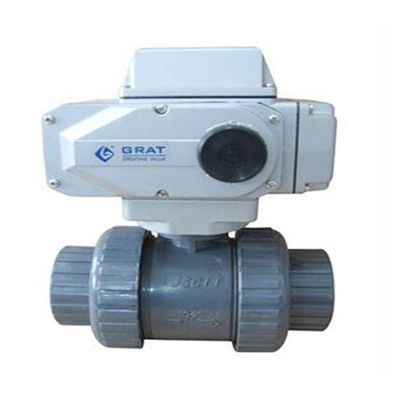 IP67 UPVC 볼 밸브 V형 전기 가동 볼 밸브 DIN 표준