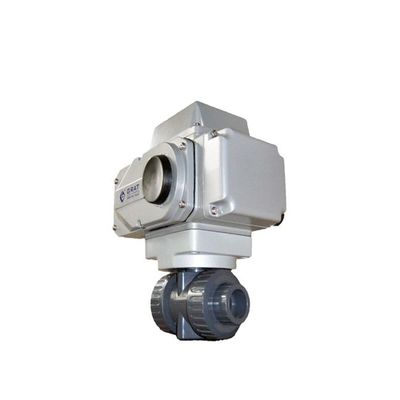 50mm 12V 3 인치 플라스틱 UPVC 전기 볼 밸브 모터 액추에터 볼 밸브