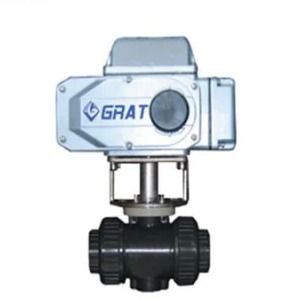 IP67 DN40 전기 액추에이터와 함께 모터 PVC 볼 밸브 정상 온도